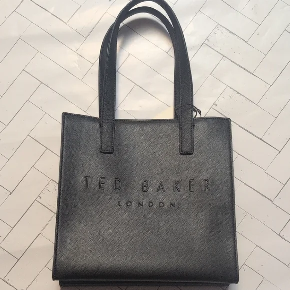 Ted Baker Black Tote Bag Sleek Minimalist Design - Picture 2 of 4